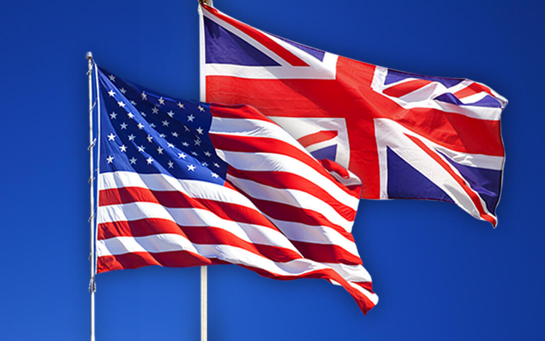 UK and Us flags