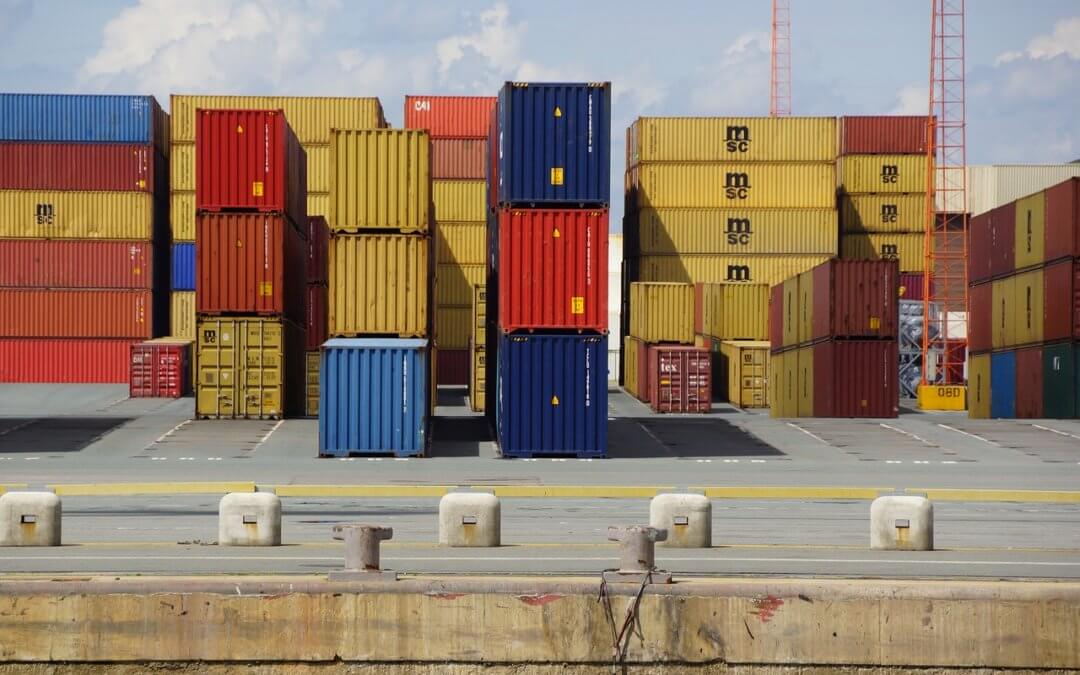 shipping containers in dock